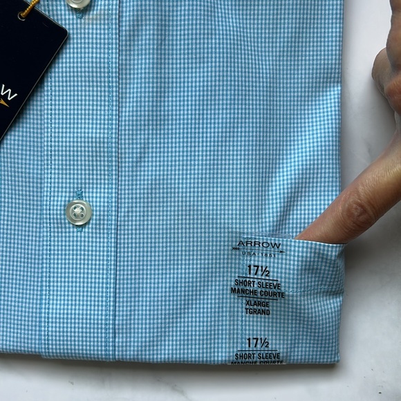 NWT Arrow Short Sleeve Button Up - Sz 17 1/2 (XL) - Picture 7 of 10